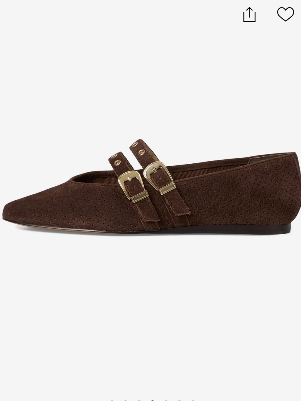 Dolce Vita Baylee Grommet Dark Brown Ballet Flats - Picture 3 of 12